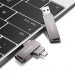 Фото Флеш накопитель USAMS US-ZB201 Type-C+ USB3.0 Rotatable High Speed Flash Drive 128 Gb (Iron-grey) в магазине vchehle.ua