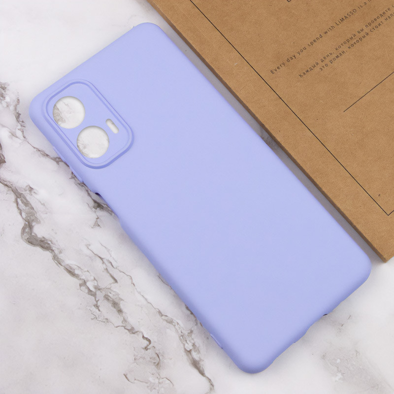 Чохол Silicone Cover Lakshmi Full Camera (AA) на Motorola Moto G85 (Бузковий / Dasheen) в магазині vchehle.ua