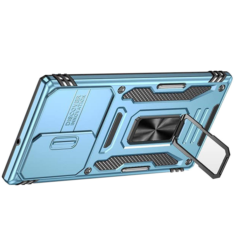 Фото Ударопрочный чехол Camshield Army Ring для Samsung Galaxy S23 Ultra (Голубой / Light Blue) в магазине vchehle.ua