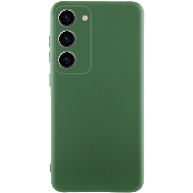 Чохол Silicone Cover Lakshmi Full Camera (AA) на Samsung Galaxy S24 FE (Зелений / Dark green)