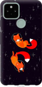 Чехол Лисички в космосе для Google Pixel 5