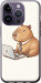 Чехол Funny Capybara CEO Working для iPhone 14 Pro