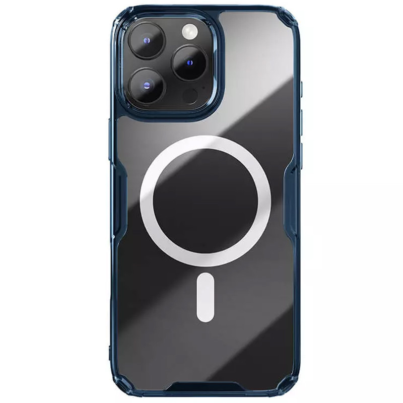 Фото TPU чехол Nillkin Nature Pro Magnetic для Apple iPhone 16 Pro Max (6.9") (Синий (прозрачный)) на vchehle.ua