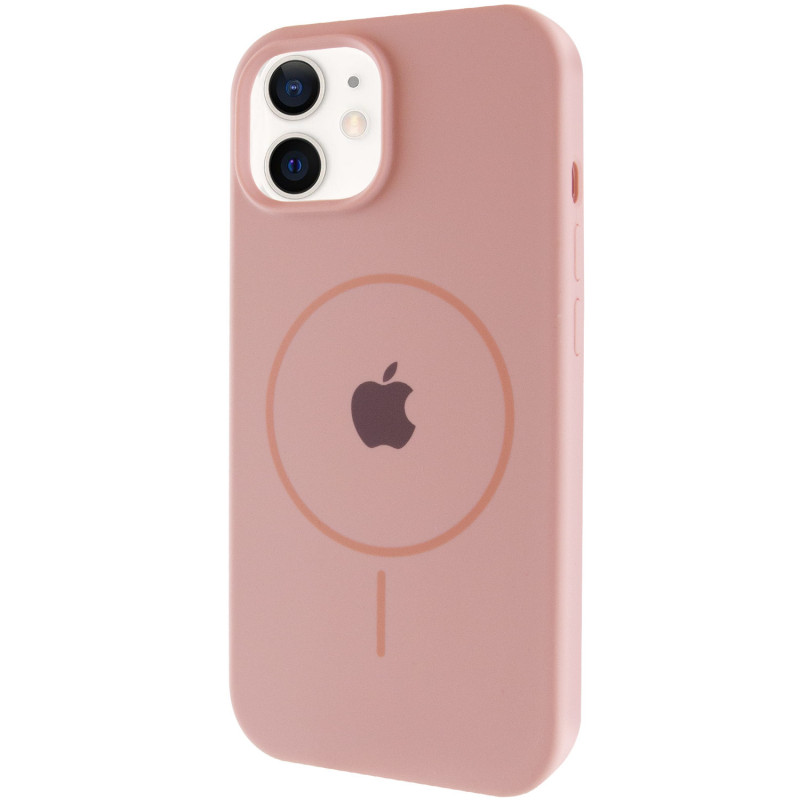 Чехол Silicone Case Full Protective (AA) with Magnetic Safe для Apple iPhone 11 (6.1") (Розовый / Pink Sand)