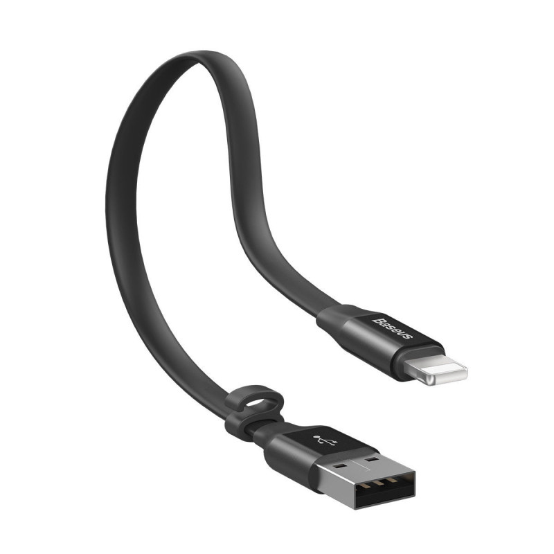 Дата кабель Baseus Nimble Portable USB to Lightning (23см) (CALMBJ-B01) (Чорний) в магазині vchehle.ua