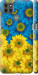 Чехол Жёлто-голубые цветы для Motorola G9 Power