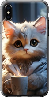 Чохол White cat на iPhone XS