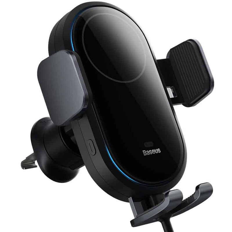 Фото Автотримач з БЗП Baseus LightChaser Wireless Charging Electric Car Mount 15W (C40355900121-00) (Black) на vchehle.ua