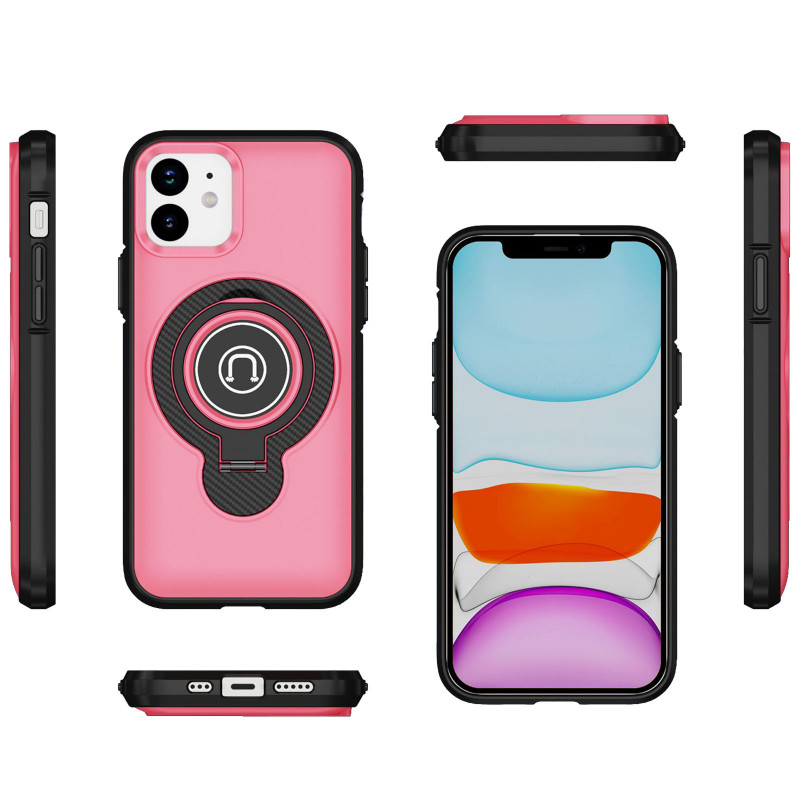 Фото TPU+Textured PC Magnet на Apple iPhone 11 / XR (6.1") (Pink) в маназині vchehle.ua