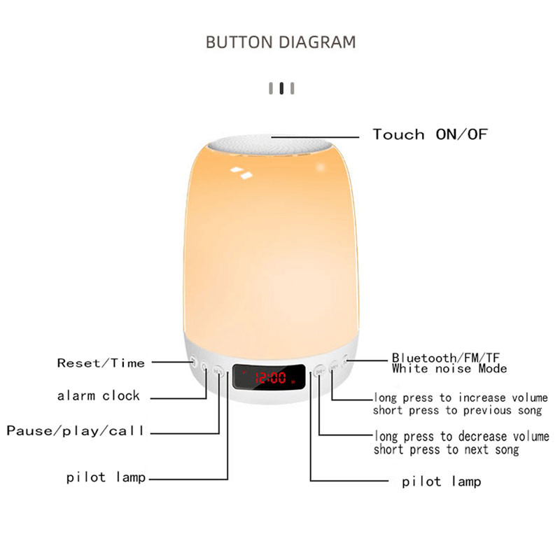 Замовити Нічник Kids Dream H03 with Bluetooth and APP 3000 mAh (White) на vchehle.ua