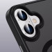 TPU+PC чохол Metal Buttons with Magnetic Safe Colorful на Apple iPhone 16 Plus (6.7") (Чорний) в магазині vchehle.ua