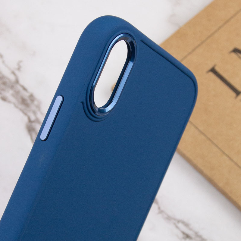 Купить TPU чехол Bonbon Metal Style для Apple iPhone XS Max (6.5") (Синий / Denim Blue) на vchehle.ua