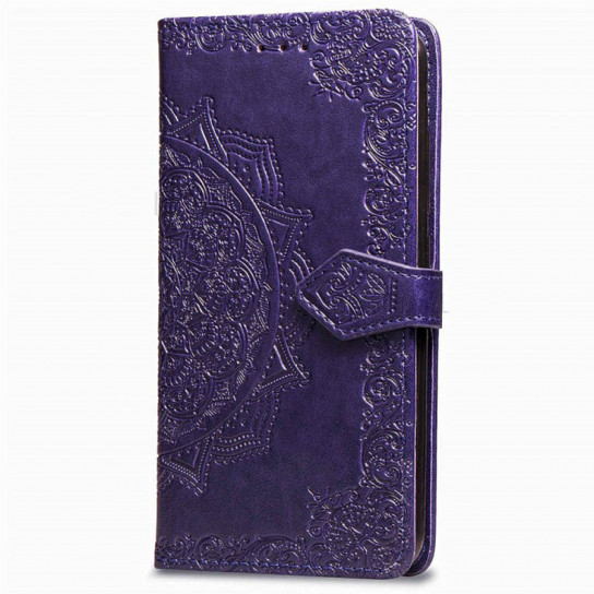 Шкіряний чохол-книжка Art Case з візитницею на Xiaomi Redmi Note 6 Pro (Фіолетовий)