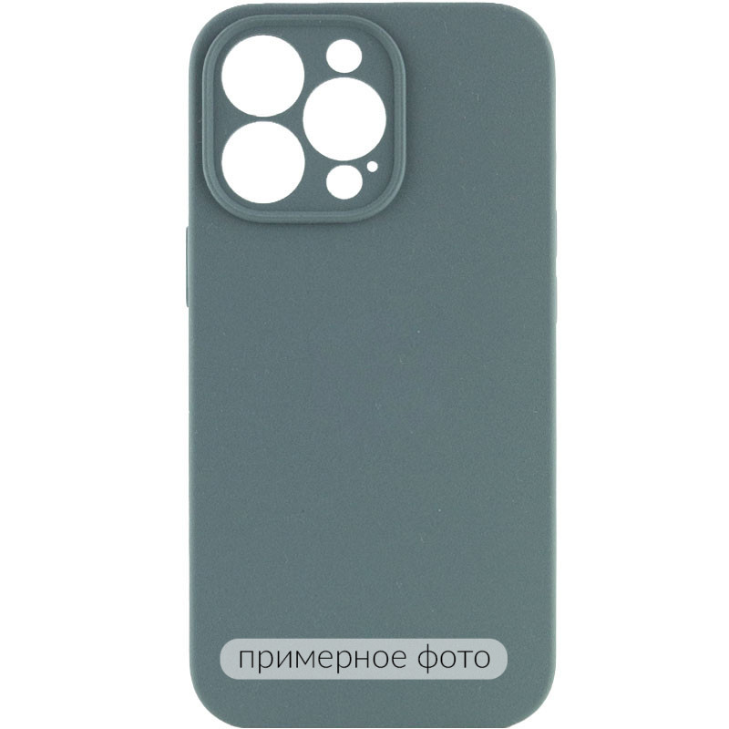 Чехол Silicone Case Full Camera Protective (AA) NO LOGO для Apple iPhone 16 (6.1") (Зеленый / Pine green)