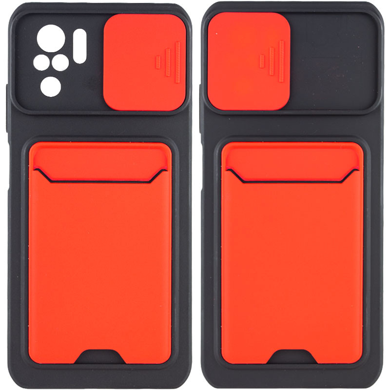 

TPU+PC чехол Card Holder для Xiaomi Redmi Note 10S (Красный) 1213619