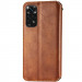Фото Кожаный чехол-книжка GETMAN Cubic (PU) для Xiaomi Redmi Note 11 (Global) / Note 11S (Коричневый) на vchehle.ua