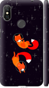 Чехол Лисички в космосе для Xiaomi Redmi Note 6 Pro