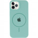 Фото Чехол Silicone Case Full Protective (AA) with Magnetic Safe для Apple iPhone 11 Pro (5.8") (Бирюзовый / Light Turquoise) на vchehle.ua