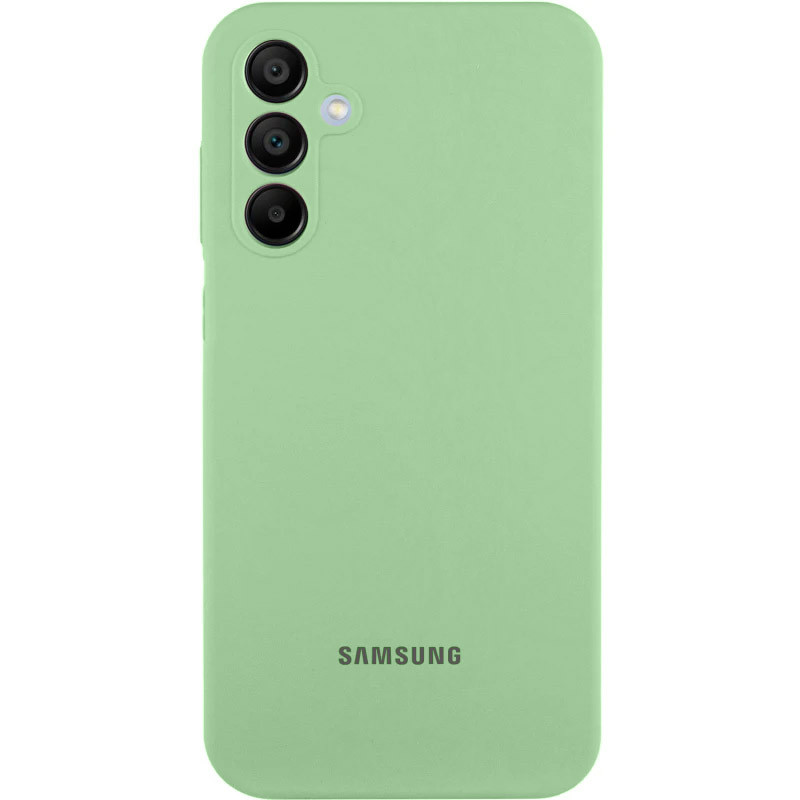 Чехол Silicone Cover Lakshmi Full Camera (AAA) with Logo для Samsung Galaxy S24+ (Мятный / Mint)