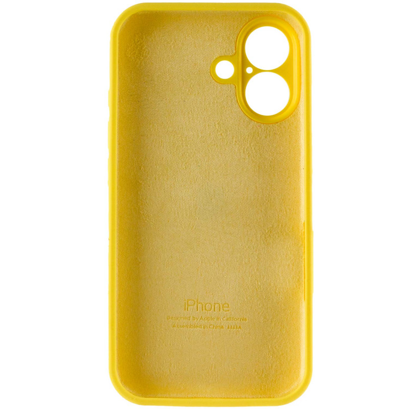 Замовити Чохол Silicone Case Full Camera Protective (AA) на Apple iPhone 16 (6.1") (Жовтий / Yellow) на vchehle.ua