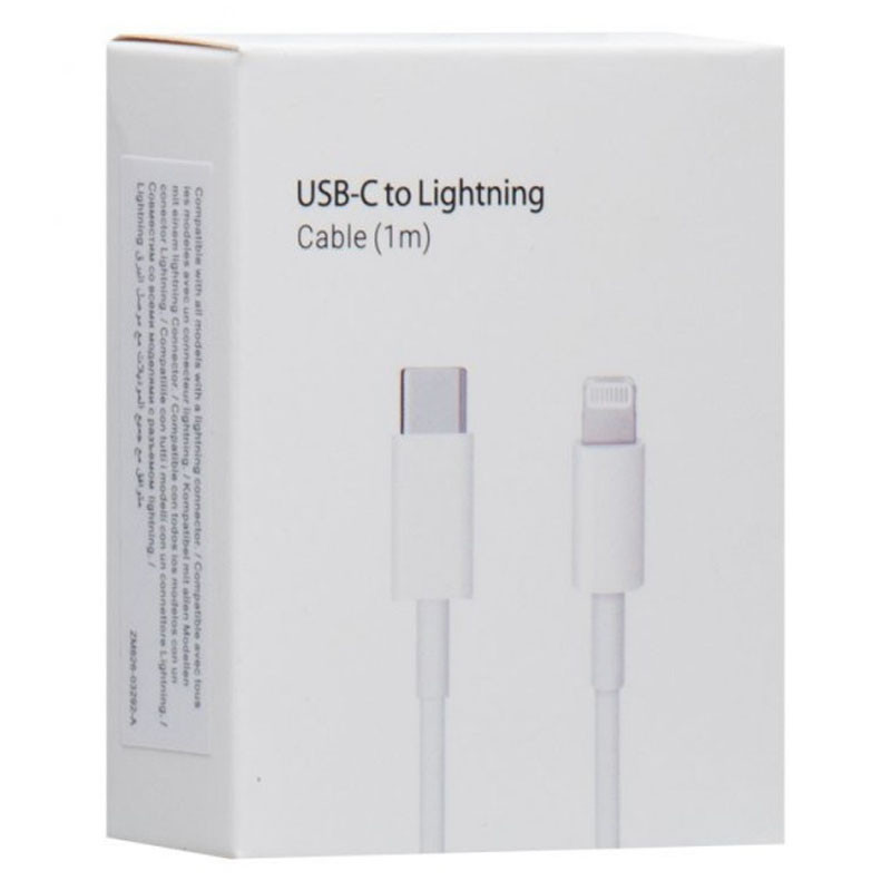 Фото Уценка Дата кабель Foxconn для Apple iPhone Type-C to Lightning  (AAA grade) (1m) (box, no logo) (Дефект упаковки / Білий) в маназині vchehle.ua