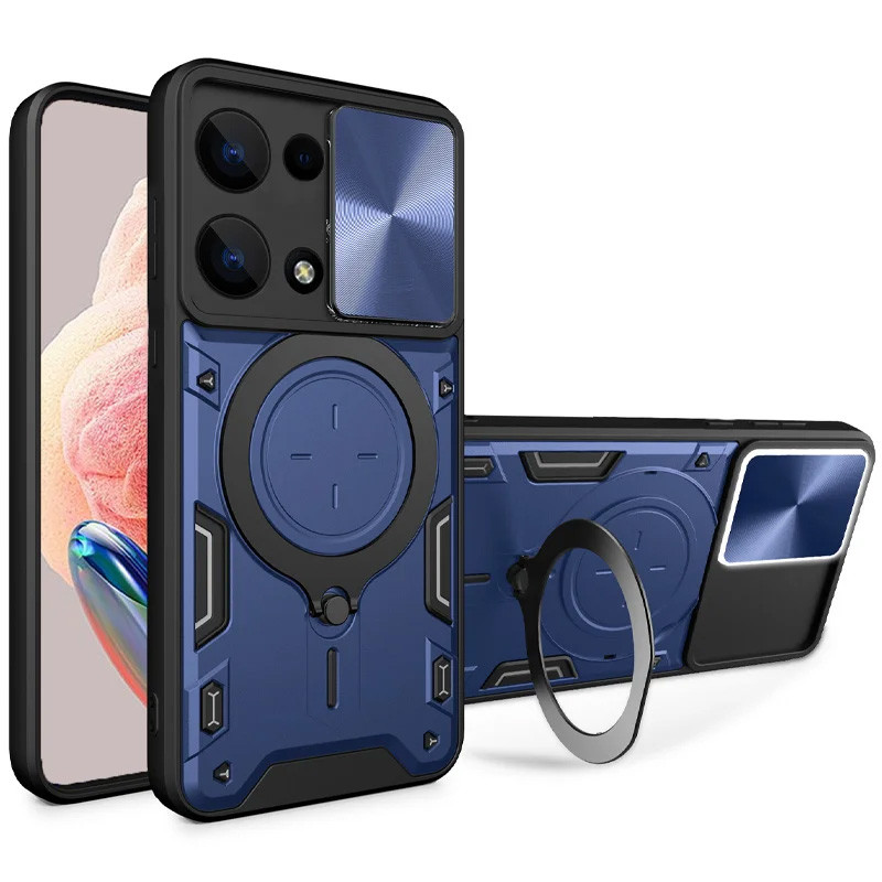 Удароміцний чохол Bracket case with Magnetic на Xiaomi Redmi Note 13 5G (Blue)