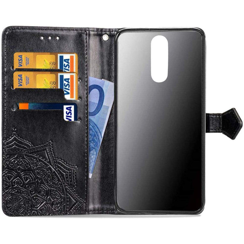 Кожаный чехол (книжка) Art Case с визитницей для Huawei Mate 10 Lite (Черный) в магазине vchehle.ua
