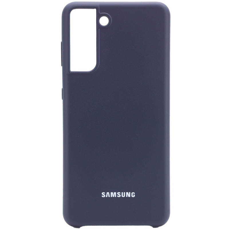 Чохол Silicone Cover (AA) на Samsung Galaxy S21+ (Темно синій / Midnight blue)