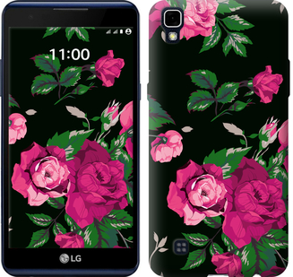 

Чохол Троянди на чорному тлі на LG X Power K220DS 546990
