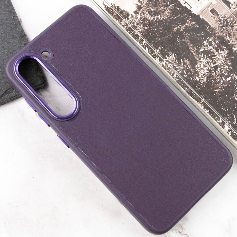 Шкіряний чохол Bonbon Leather Metal Style на Samsung Galaxy S23 (Фіолетовий / Dark Purple) в магазині vchehle.ua