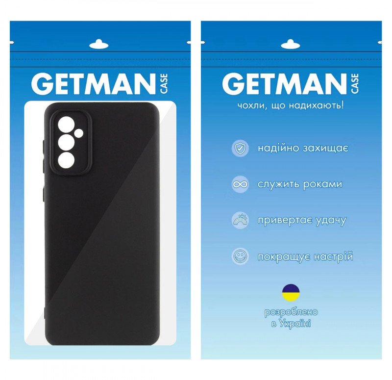Купити Чохол TPU GETMAN Liquid Silk Full Camera на Samsung Galaxy A55 (Чорний / Black) на vchehle.ua