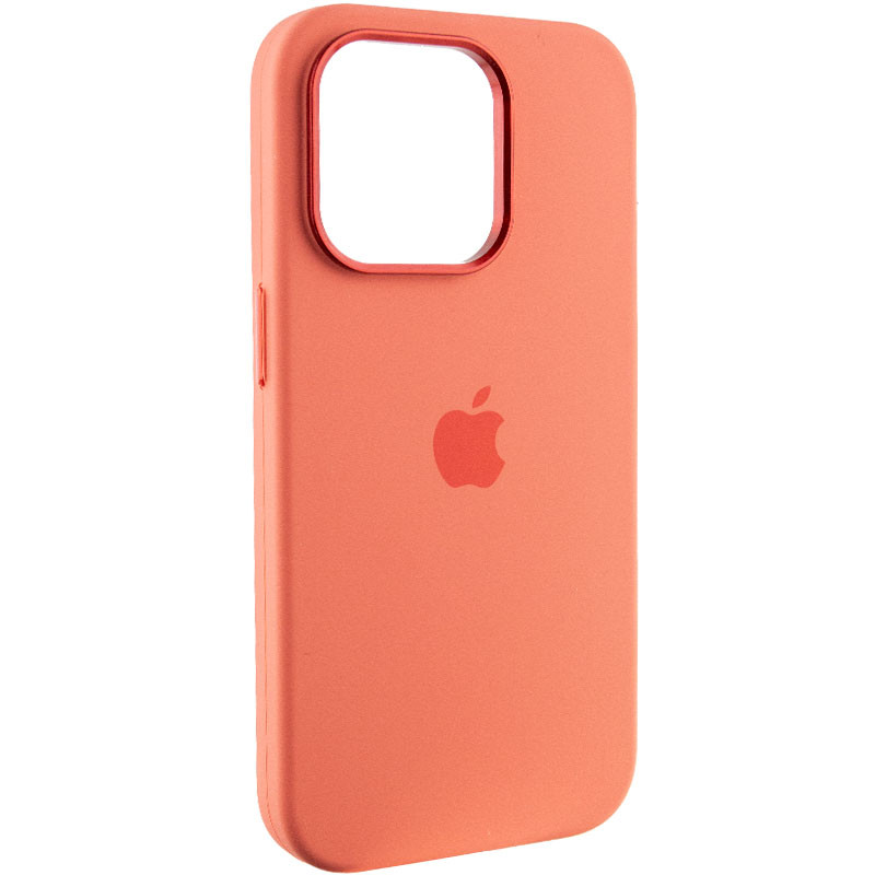 Чохол Silicone Case Metal Buttons (AA) на Apple iPhone 14 Pro (6.1") (Эстетический дефект / Рожевий / Pink Pomelo)