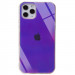 Уценка TPU+Glass чехол Gradient Rainbow с лого для Apple iPhone 11 Pro Max (6.5") (Царапина / Фиолетовый)