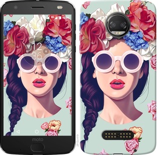 

Чехол Девушка с цветами для Motorola Moto G5 PLUS 702782