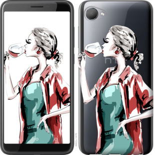 

Чехол Девушка с бокалом для HTC Desire 12 841441