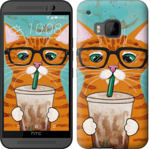 Чехол Зеленоглазый кот в очках для HTC U Ultra
