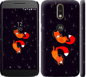 Чехол Лисички в космосе для Motorola Moto G4