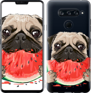 

Чохол Мопс і кавун на LG V40 ThinQ 843615