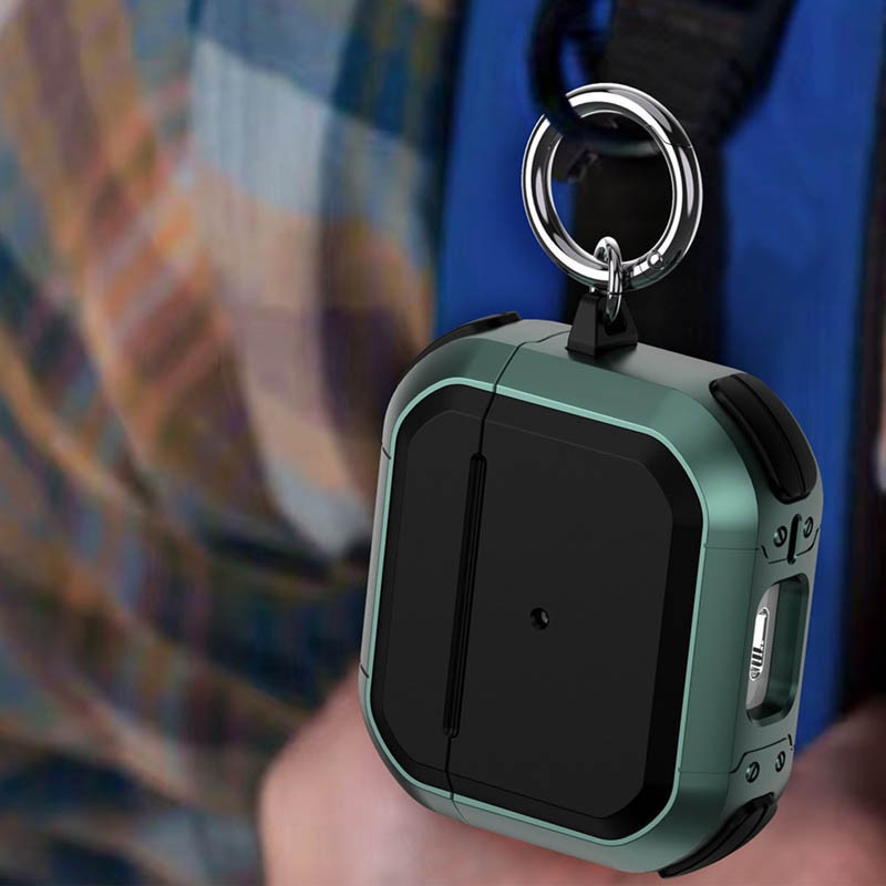 Фото Футляр протиударний  Black ed. для навушників Airpods 4 (Apple Green) в маназині vchehle.ua