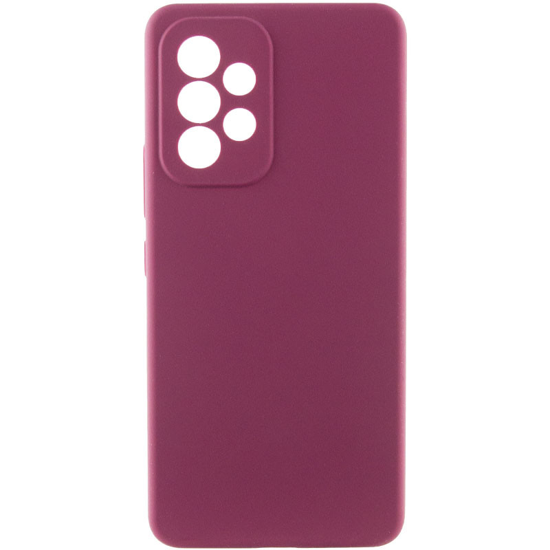 Чохол Silicone Cover Lakshmi Full Camera (AAA) на Samsung Galaxy A33 5G (Бордовий / Plum)