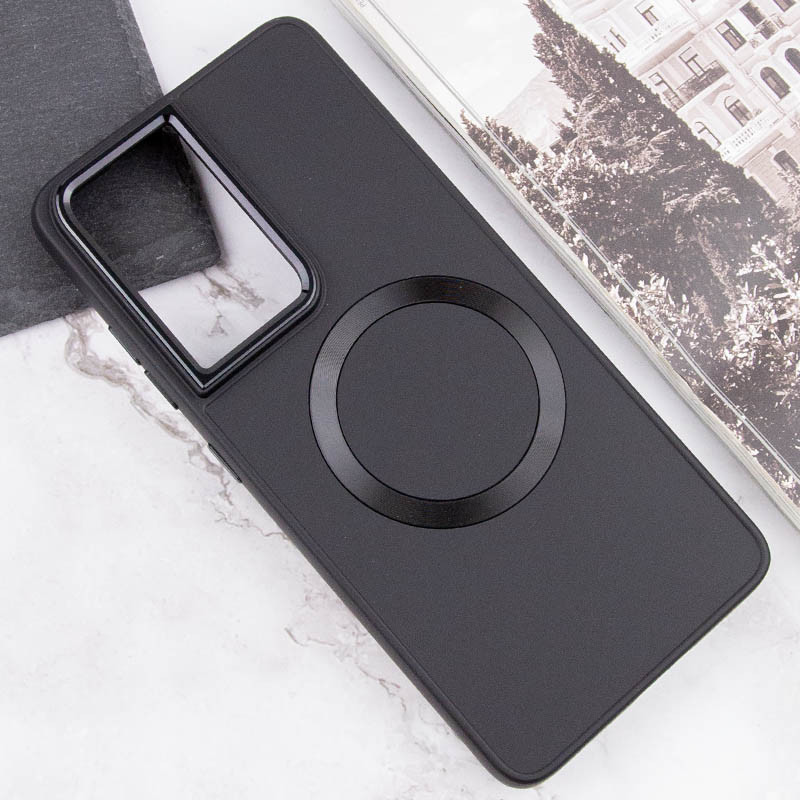 TPU чехол Bonbon Metal Style with Magnetic safe для Samsung Galaxy S21 Ultra (Черный / Black) в магазине vchehle.ua
