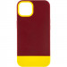 Чохол TPU+PC Bichromatic на Apple iPhone 12 Pro / 12 (6.1") (Brown burgundy / Yellow)