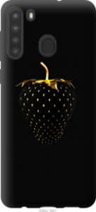 Чехол Черная клубника для Samsung Galaxy A21