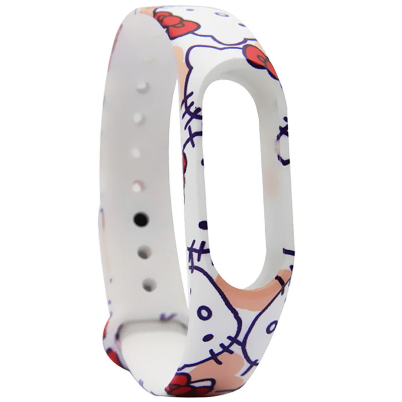 

Силиконовый ремешок с рисунком для Xiaomi Mi Band 3/4 (Hello Kitty / Білий) 926425