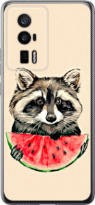 Чехол Енотик с арбузом для Xiaomi Redmi K60