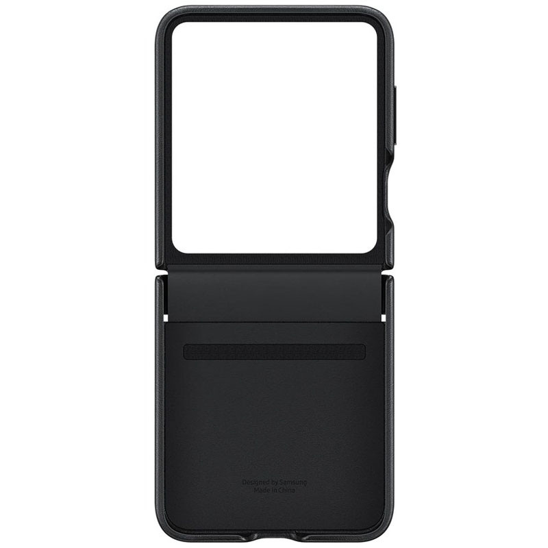 Шкіряний чохол Leather Case (AAA) на Samsung Galaxy Z Flip6 (Black) в магазині vchehle.ua