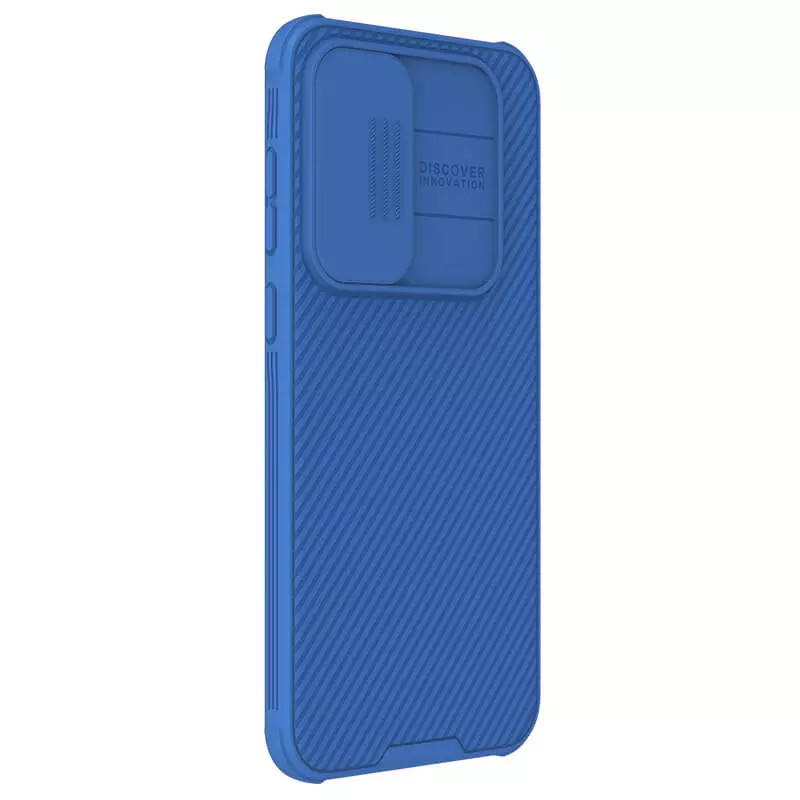 Фото Карбоновая накладка Nillkin CamShield Pro для Samsung Galaxy A55 (Blue) на vchehle.ua