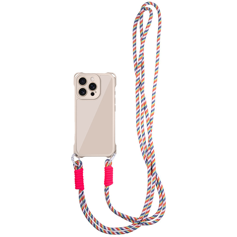 Чохол TPU CrossBody with straps на Apple iPhone 16 Pro Max (6.9") (Antique White)