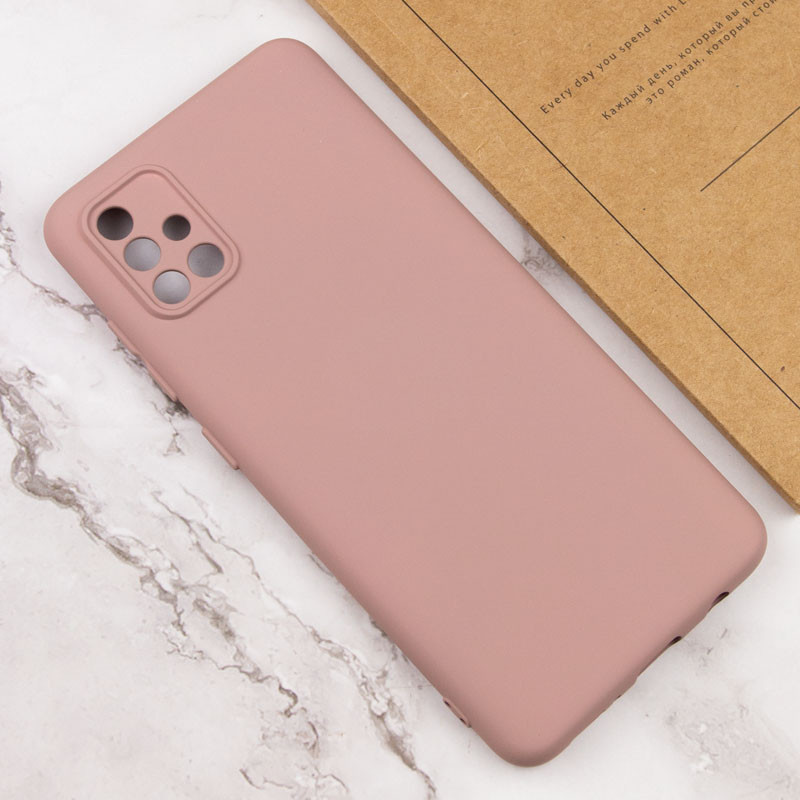 Чохол TPU GETMAN Liquid Silk Full Camera на Samsung Galaxy A71 (Рожевий / Pink Sand) в магазині vchehle.ua