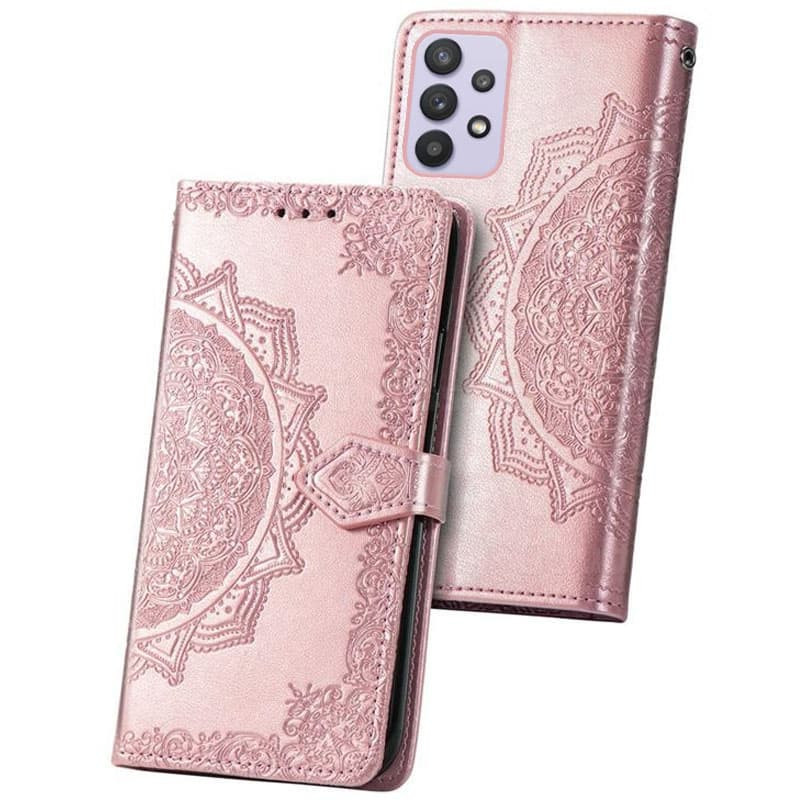 Фото Шкіряний чохол-книжка Art Case з візитницею на Samsung Galaxy A23 4G (Рожевий) на vchehle.ua